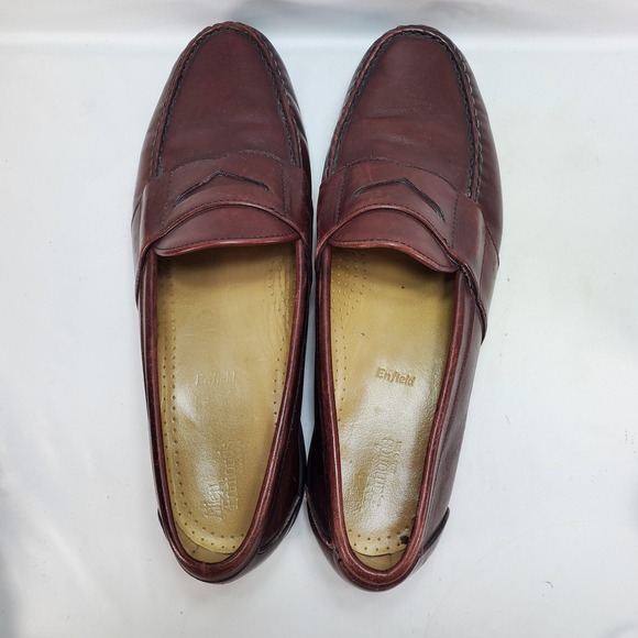 Allen Edmonds Enfield Penny Loafer Mens 11.5 E Burgundy Leather USA Dress Shoes